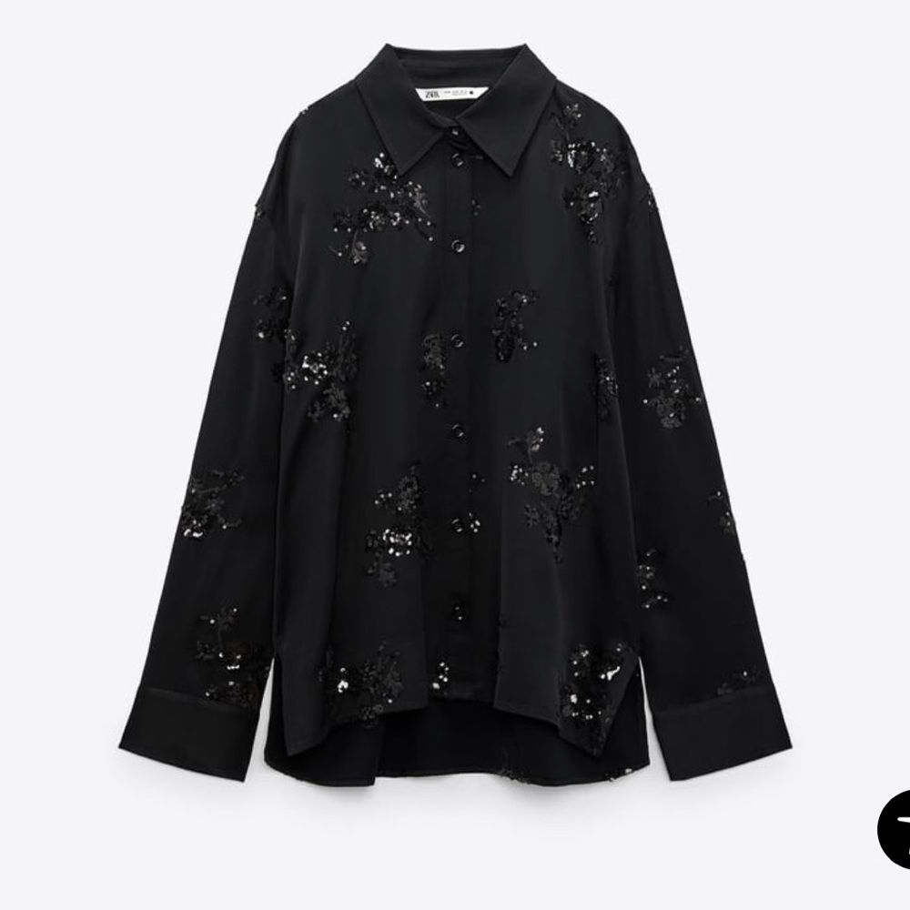 Zara sequin shirt